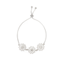 Silver plated featuring a trio of flowers