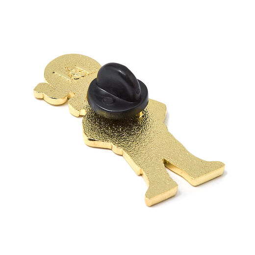Enamel pin badge featuring a cartoonish illustration of the Egyptian god of the sun Ra.