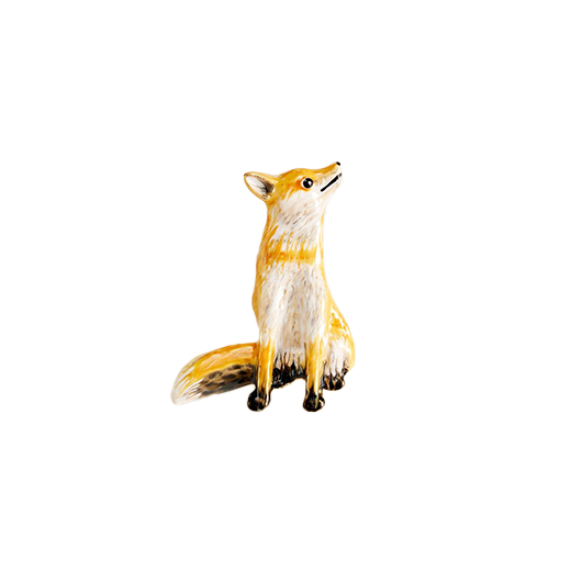 A brooch in the shape of a fox.
