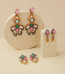 Luxury jewellery with colourful stones.